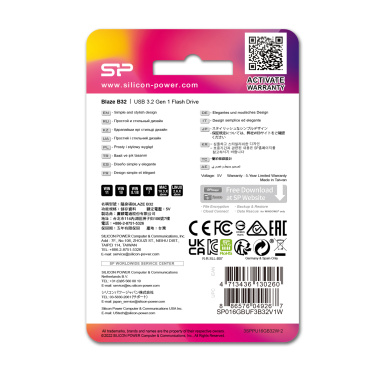 Logo trade reklaamtoote pilt: SILICON POWER mälupulk B32 3.2