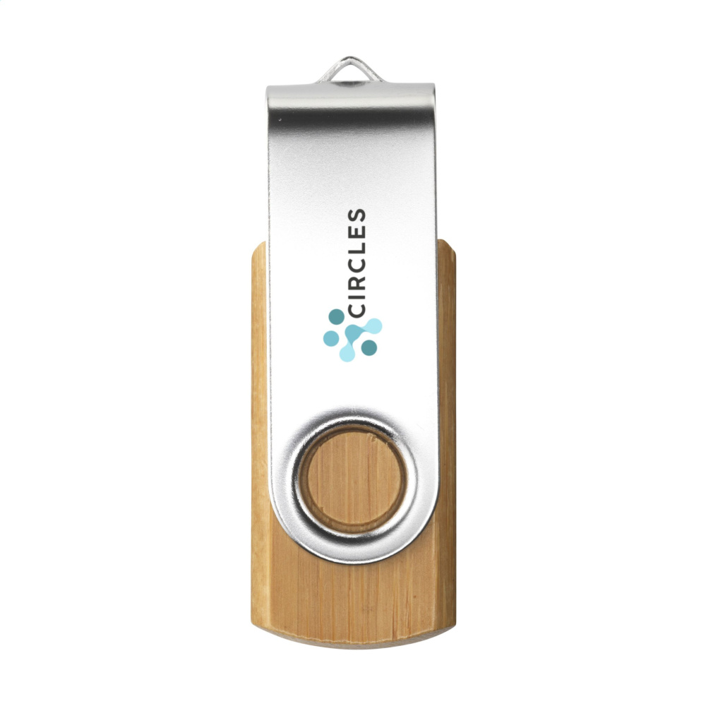 Logo trade reklaamtoote pilt: USB Twist Bamboo laost 32 GB