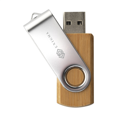 Logo trade firmakingi pilt: USB Twist Bamboo laost 32 GB