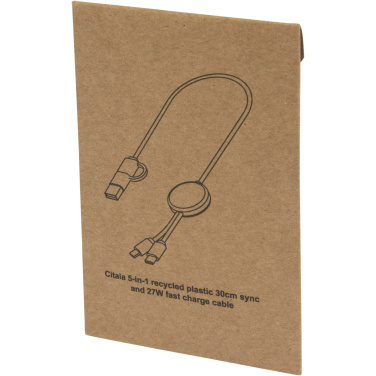 Logotrade reklaamkingi foto: Citala 5-in-1 taaskasutatud plastist 30 cm kiirlaadimiskaabel