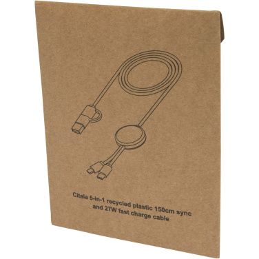 Logo trade reklaamtooted foto: Citala 5-in-1 taaskasutatud plastist 150 cm kiirlaadimiskaabel