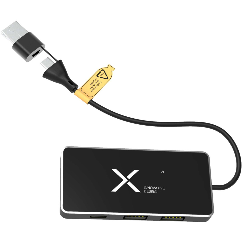 Logotrade reklaamkingituse foto: SCX.design H20 8-ühes USB-jaotur kahe sisendi ja 6-pordiga