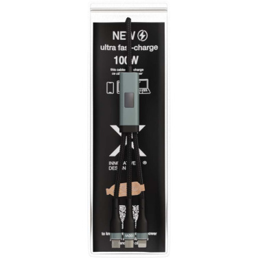 Logo trade reklaamkingi pilt: SCX.design C53 100 W 5-ühes rPET ülikiire laadimiskaabel