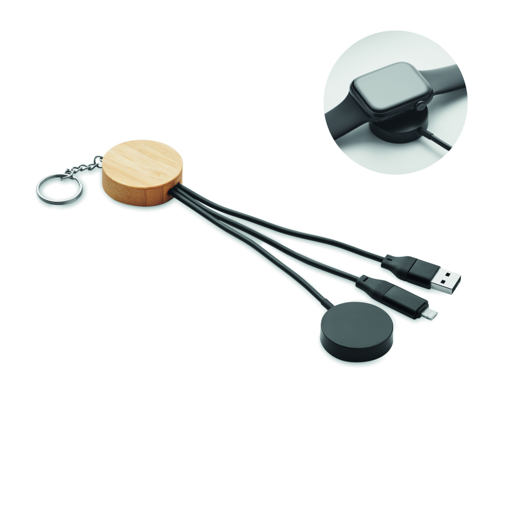 Logotrade reklaamkingituse foto: BULE võtmehoidjaga 4in1 60 W kaabliga