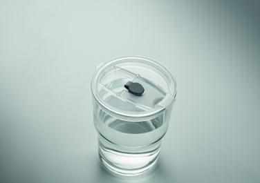 Logotrade reklaamkingituse foto: SIP klaasist joogitops kõrrega 400ml