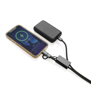 Logotrade firmakingituse foto: Terra RCS taaskasutatud PET telefoni kaelapael kahe laadimiskaabliga