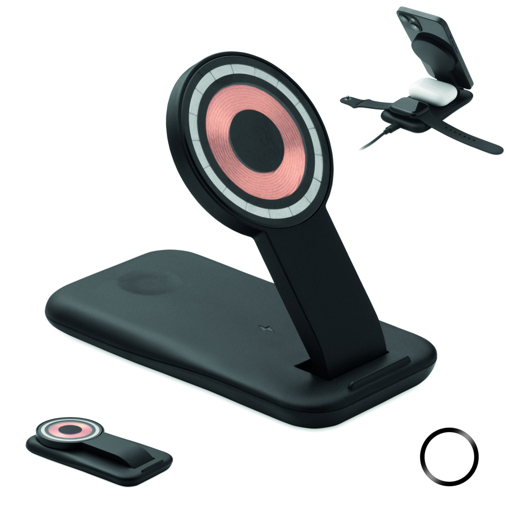 Logotrade firmakingitused pilt: 3-ühes juhtmevaba laadija 15W PENDOLESS