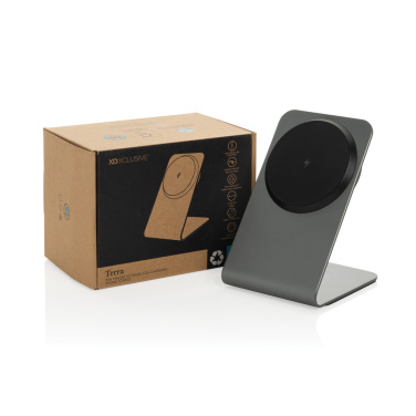 Logo trade ärikingi pilt: Terra alumiiniumist 15W magnetiline juhtmevaba laadimise telefonialus