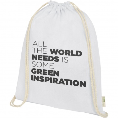 Logo trade mainoslahjat ja liikelahjat kuva: Orissa 100 g/m² organic cotton drawstring bag 5L