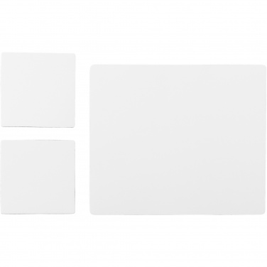 Logotrade liikelahja tuotekuva: Q-Mat®-hiirimatto- ja lasinalussetti, yhdistelmä 3