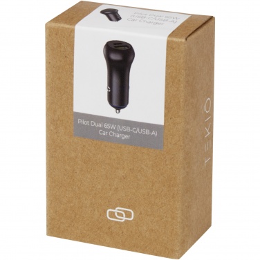 Logo trade mainoslahjat ja liikelahjat kuva: Pilot 55 W USB-C/USB-A -kaksoislaturi autoon