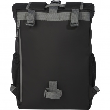 Logo trade mainoslahjat ja liikelahjat kuva: Aqua 15" GRS-kierrätetystä materiaalista valmistettu vedenkestävä rullattava pyörälaukku 20 l