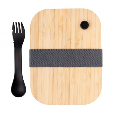 Logotrade liikelahja tuotekuva: Lasinen lounasrasia bambukannella