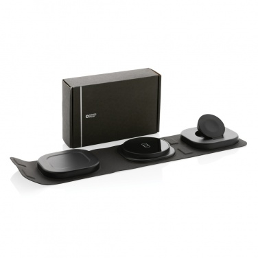 Logo trade mainoslahjat ja liikelahjat kuva: Swiss Peak RCS rplastic 3-in-1 langaton 15W matkalaturi