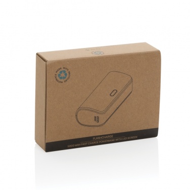 Logo trade liikelahjat tuotekuva: FlashCharge 5000mAh pikalatausvirtapankki RCS muovista