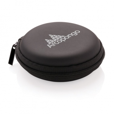 Logo trade mainoslahja ja liikelahja tuotekuva: Langattomat nappikuulokkeet pussissa