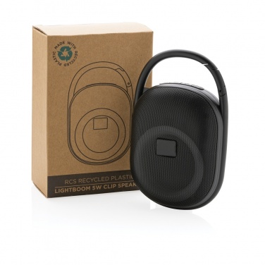 Logotrade mainoslahjat ja liikelahjat tuotekuva: RCS Lightboom 5W clip-kaiutin kierrätetystä muovista