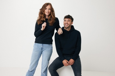 Logo trade liikelahjat mainoslahjat kuva: Iqoniq Rila kevyt huppari kierrätetystä puuvillasta