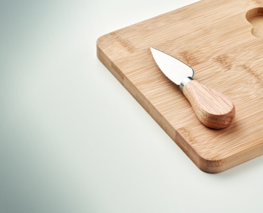 Logo trade mainoslahja ja liikelahja tuotekuva: Bambu juustolauta Bremen