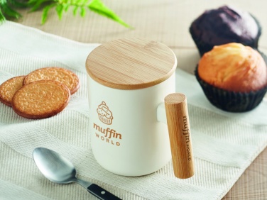 Logo trade mainoslahja ja liikelahja tuotekuva: Posliinimuki kannella 380 ml