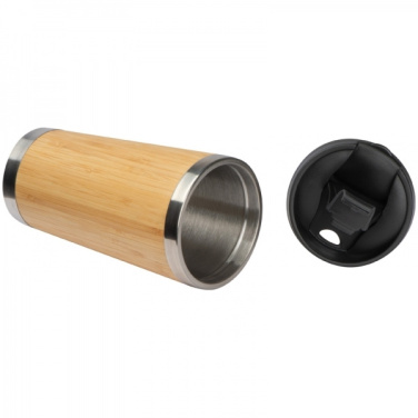 Logotrade liikelahjat kuva: Ruostumattomasta teräksestä valmistettu muki BAMBOOGARDEN 400 ml