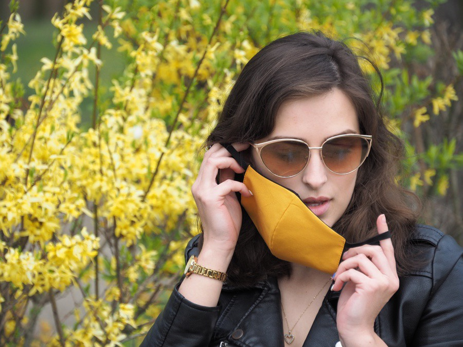 Logotrade mainostuotet kuva: VENUS PRO puuvillamaski HEPA-suodatintaskulla 1378165