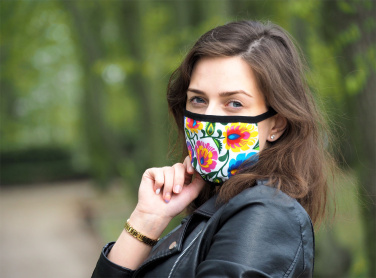 Logotrade mainoslahja tuotekuva: MARS PRO puuvillanaamari (koko M), jossa on tasku ja HEPA-suodatin. 1380165