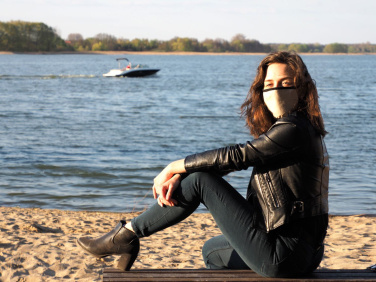 Logo trade liikelahjat tuotekuva: MARS PRO puuvillanaamari (koko M), jossa on tasku ja HEPA-suodatin. 1380165