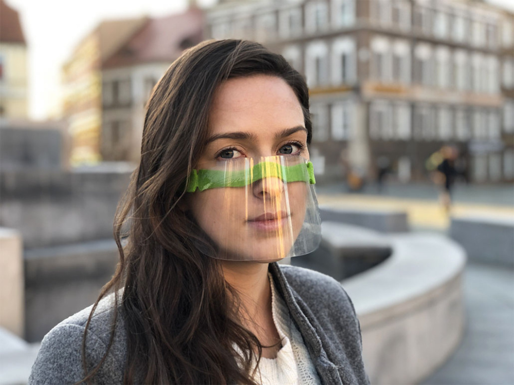 Logo trade mainostuote kuva: HESTIA kasvosuoja - läpinäkyvä maski suulle ja nenälle 1452162