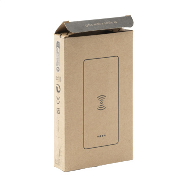 Logotrade liikelahja tuotekuva: Bamboo 8000 Wireless Powerbank langaton laturi