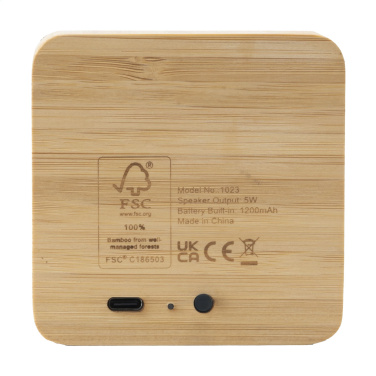 Logotrade mainostuote tuotekuva: Sonido 5W Bamboo langaton kaiutin