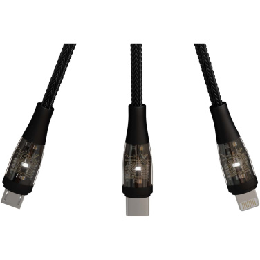 Logo trade mainoslahjat ja liikelahjat kuva: SCX.design C50 100 W:n / 5 A:n pikalataava 5-in-1-kaapeli digitaalisella näytöllä