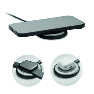 Logotrade mainoslahja tuotekuva: 3 in 1 langaton laturi 15W