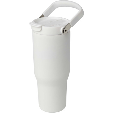 Logo trade mainostuotet tuotekuva: Bronx 900 ml:n RCS-sertifioidusta kierrätetystä ruostumattomasta teräksestä valmistettu kuparityhjiöeristetty juomamuki, jossa on kaksitoiminen kansi