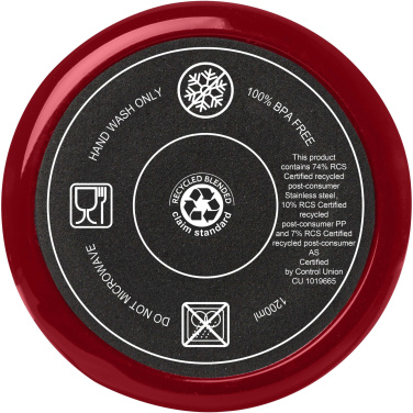 Logo trade mainostuotet tuotekuva: Melbourne 1 200 ml:n RCS-sertifioitu kierrätetty teräs, eristetty  muki pillillä