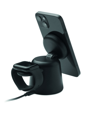 Logo trade liikelahjat mainoslahjat kuva: 3 in 1 langaton laturi 15W