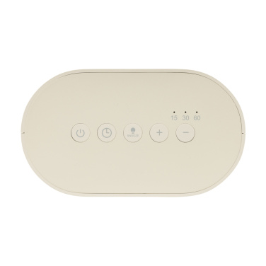 Logotrade liikelahja tuotekuva: LumaRise RCS -herätyskello, valkoinen kohina, kierrätysmuovi