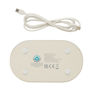 Logo trade mainoslahjat tuotekuva: LumaRise RCS -herätyskello, valkoinen kohina, kierrätysmuovi