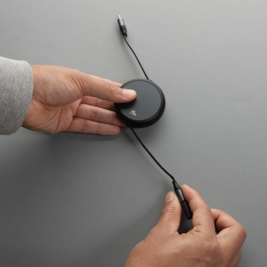 Logotrade mainoslahja tuotekuva: Terra RCS 240W kierrätysalumiini 2 in 1 vetokaapeli