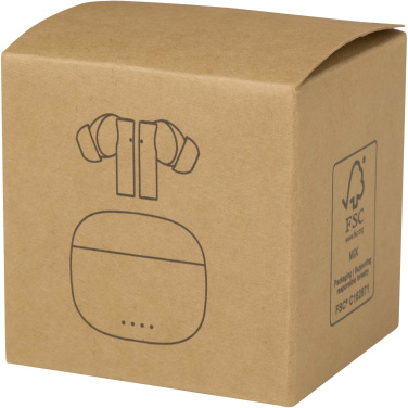 Logotrade mainostuotet kuva: Alterf kierrätysmuovista valmistetut langattomat True Wireless Bluetooth® -kuulokkeet silikonisilla korvasovittimilla