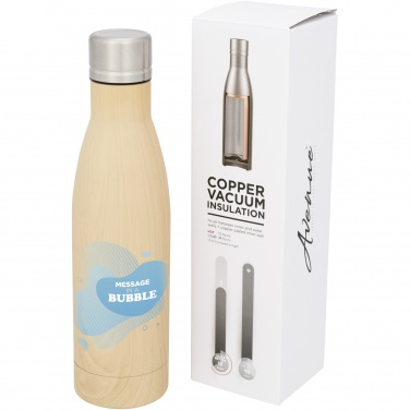 Logotrade dovana nuotrauka: Vasa 500 ml medinės išvaizdos varinis vakuuminis butelis