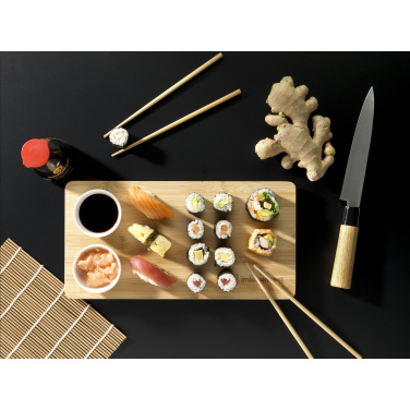 Logotrade reklaminės dovanos nuotrauka: Temaki Bamboo Sushi Tray dovanų rinkinys