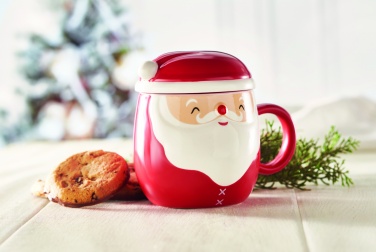 Logotrade ziemassvētku dāvanas foto: Keramikas krūze ar vāku 370 ml