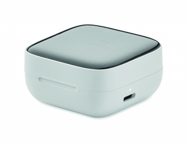 Logotrade logo dāvanas foto: TWS austiņas ar saules bateriju lādētāju