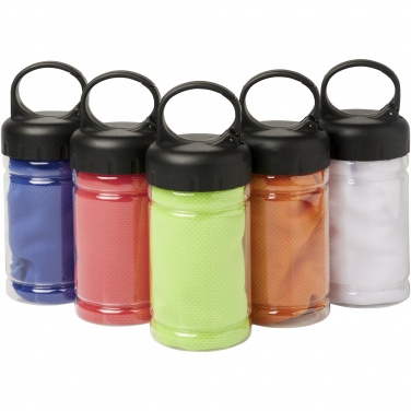 Лого трейд бизнес-подарки фото: Охлаждающее полотенце Remy в ПЭТ-контейнере