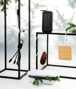 Логотрейд pекламные подарки картинка: Кабель 4-в-1 с карабином