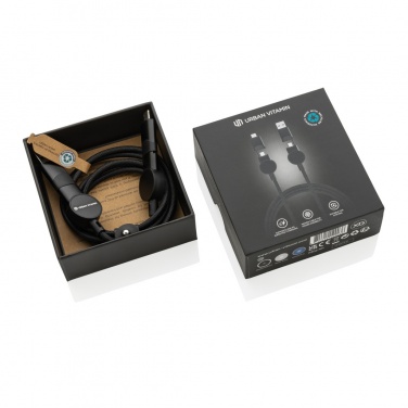 Логотрейд pекламные продукты картинка: Кабель быстрой зарядки Oakland RCS из переработанного пластика 6-в-1 мощностью 45 Вт