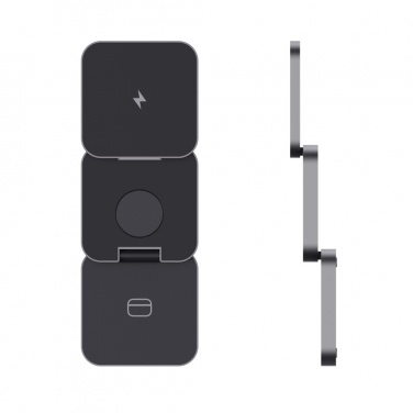 Логотрейд pекламные cувениры картинка: Складное зарядное устройство Terra RCS 3 в 1 из переработанного алюминия мощностью 15 Вт