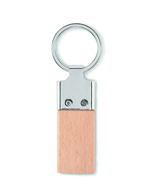 Лого трейд pекламные подарки фото: Key ring with rubber wood