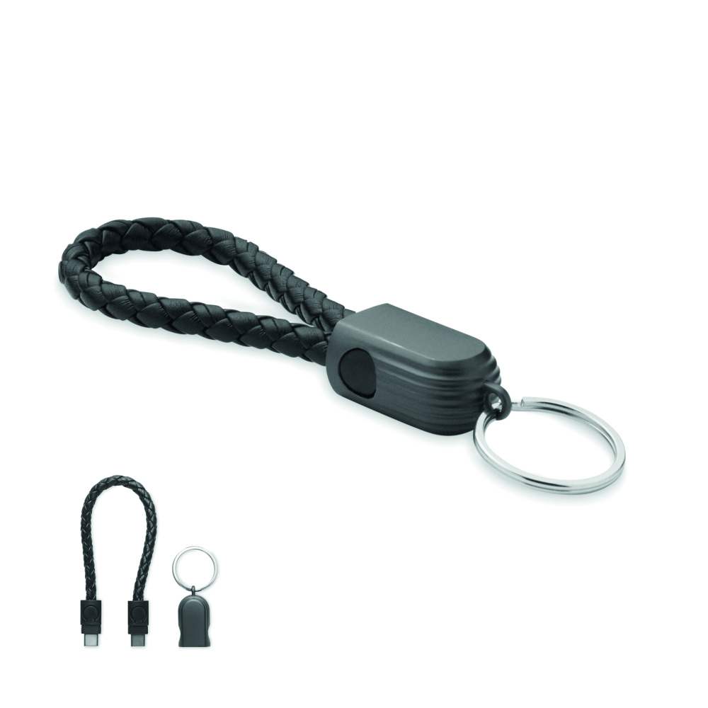 Логотрейд pекламные подарки картинка: Key ring loop cable type-C